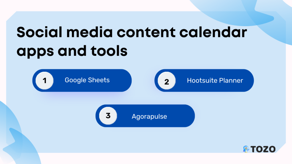 social media content calendar apps and tools