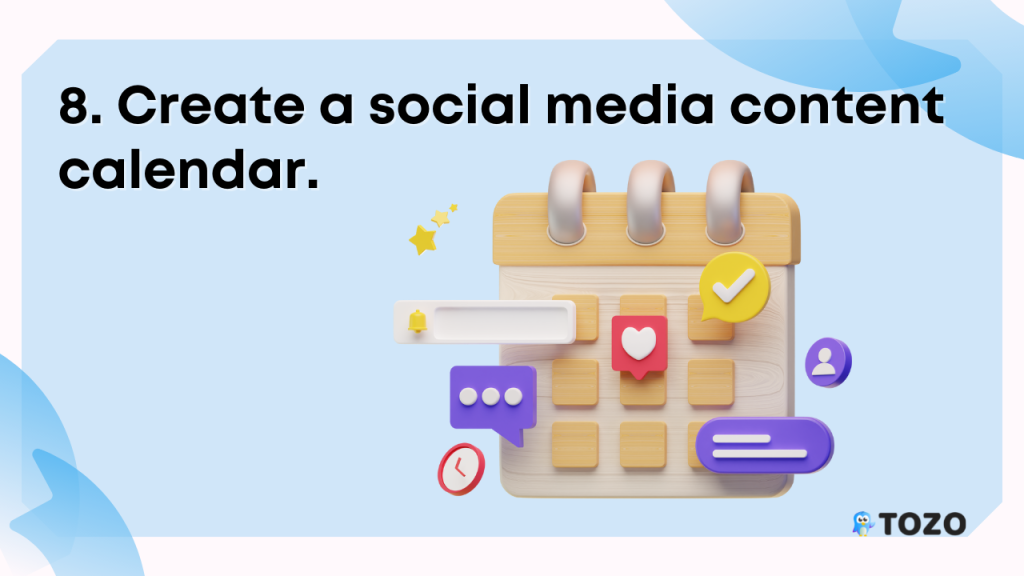 create a social media content calendar