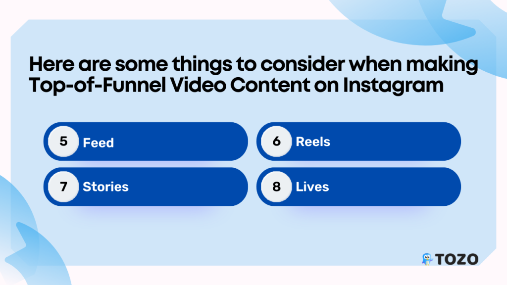 Top Funnel video content on instagram