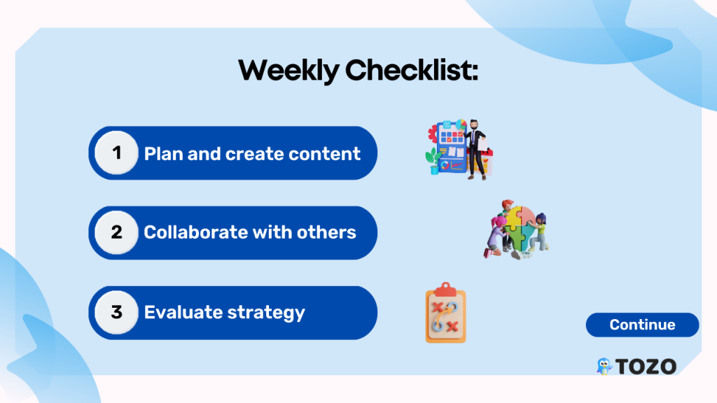 Weekly Checklist