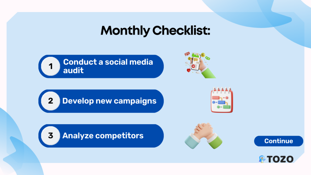 Monthly Checklist
